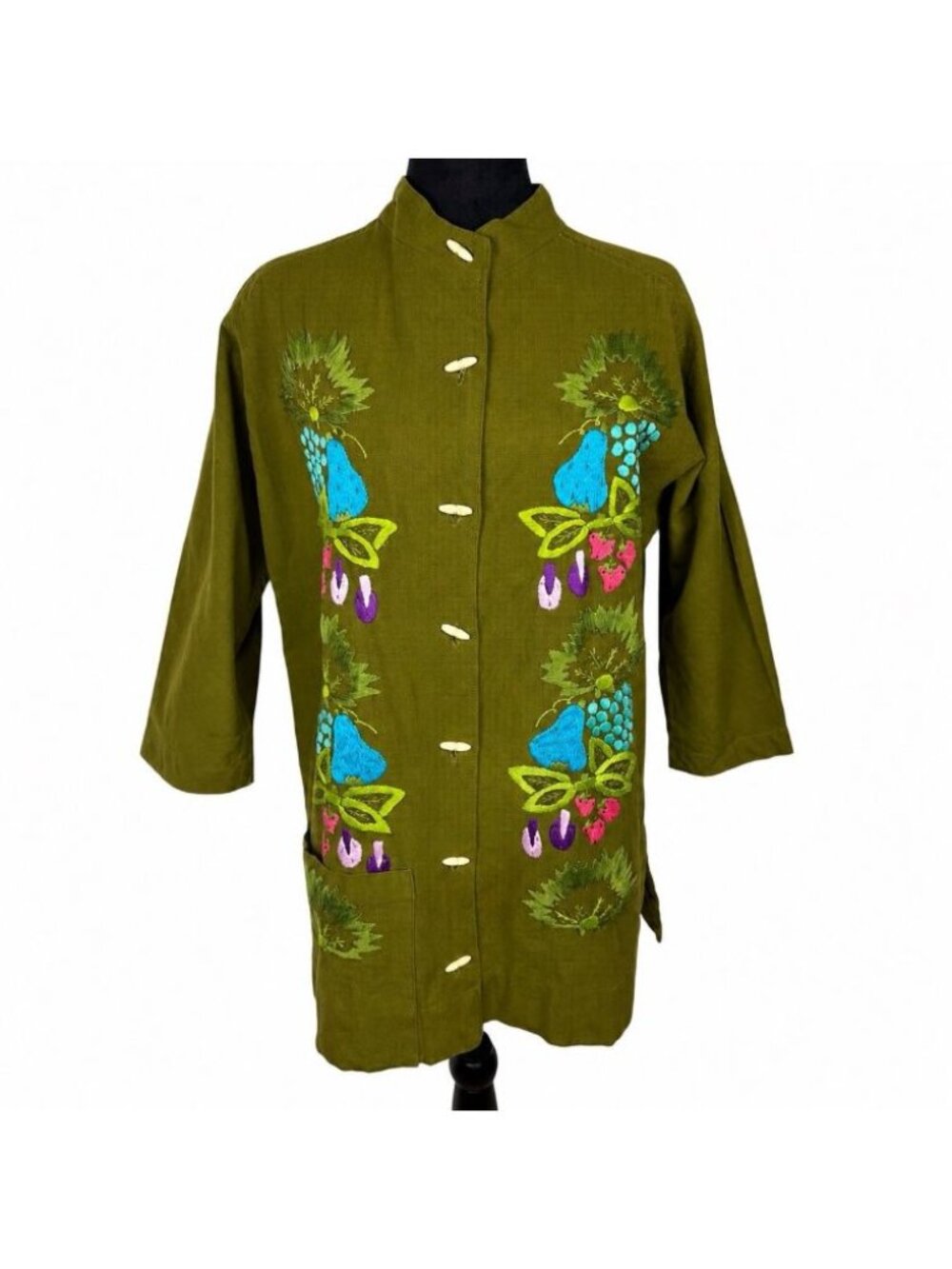 Vintage 60’s Handmade “By Nelly” Tunic Jacket Puerto Vallarta Mexico Embroidered